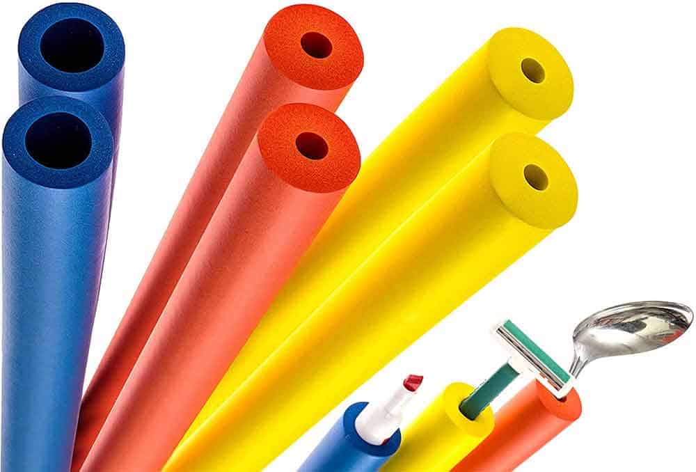 Foam adapters make items easier to grip onto