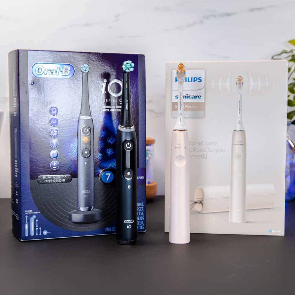 Sonicare Prestige & Oral-B iO with retail boxes