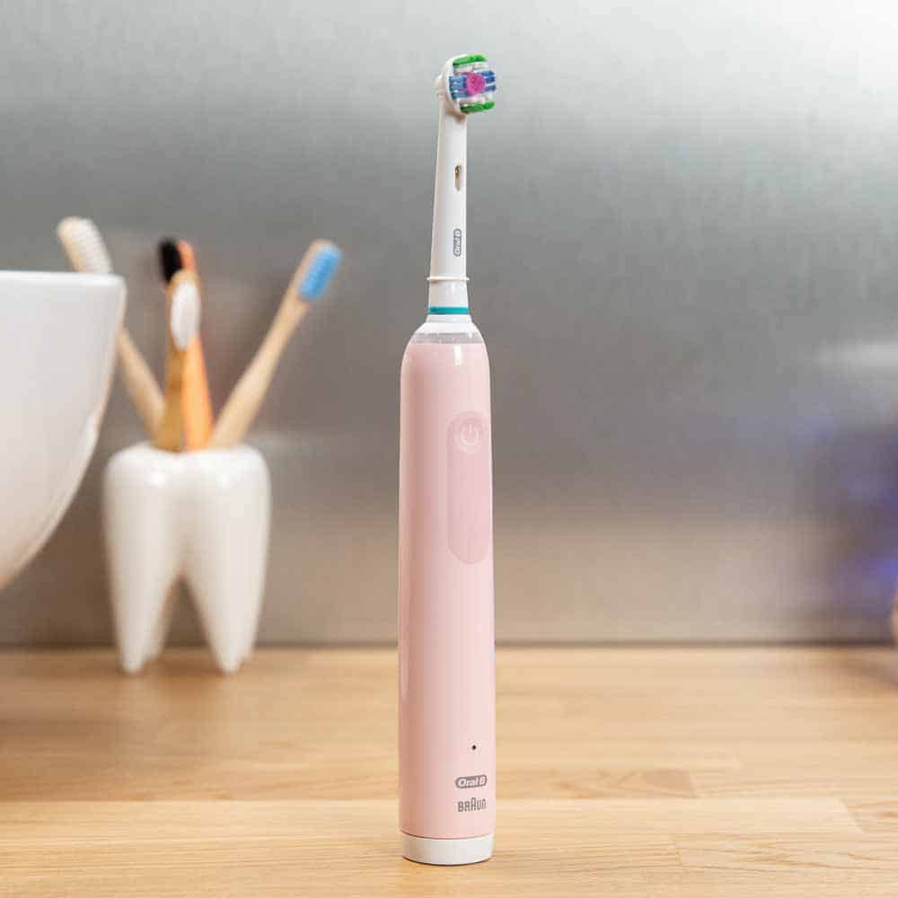 Oral-B Pro 3 3500 Pink Stood Upright