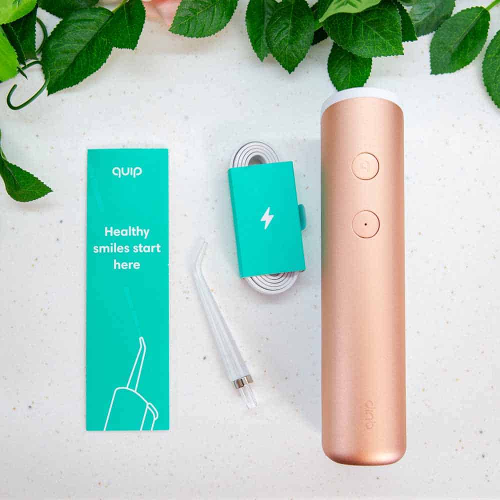 Quip water flosser box contents