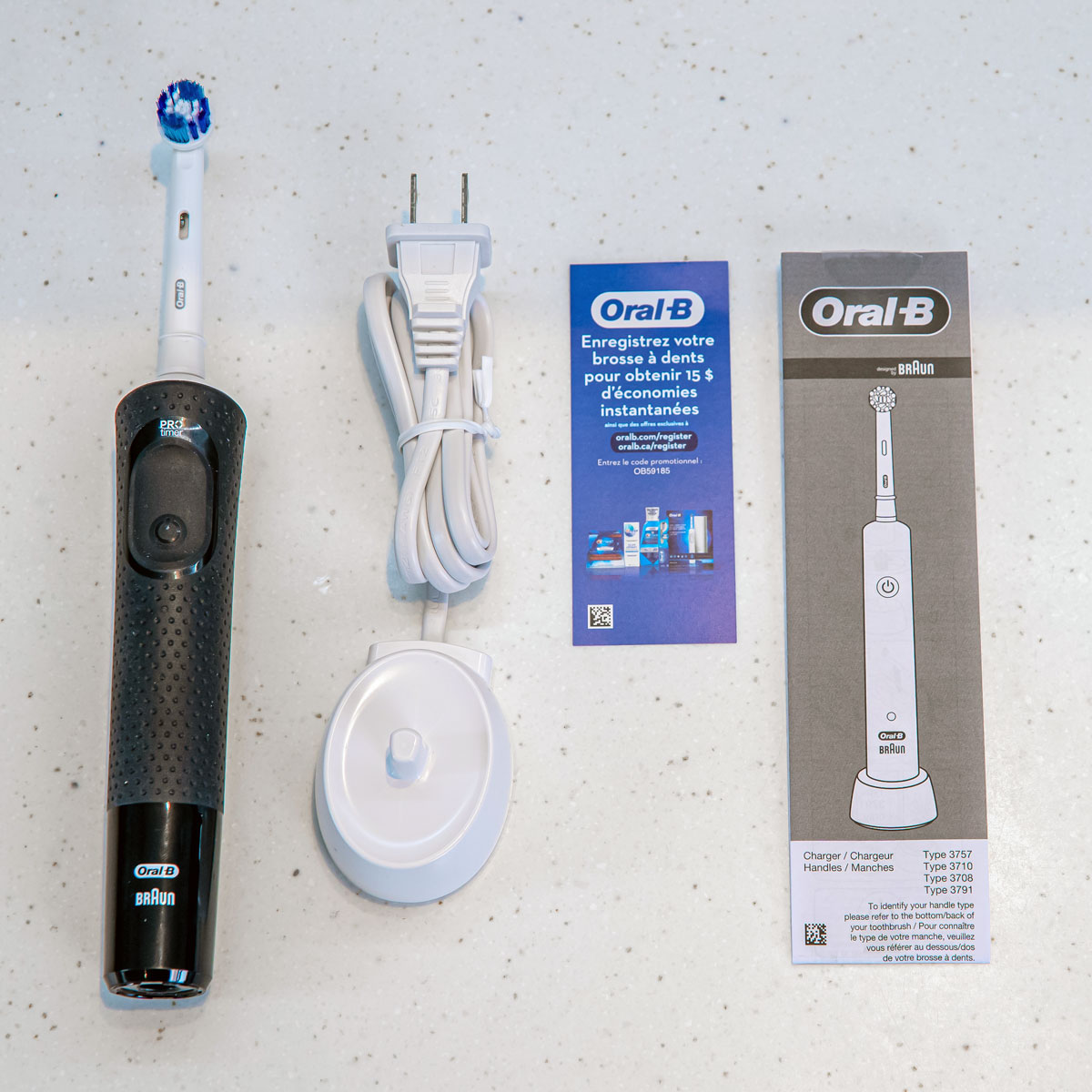 Box contents of the Oral-B Pro 500